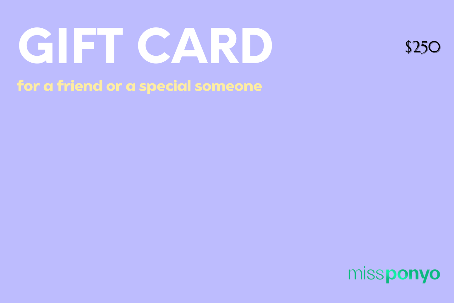 MissPonyo.co gift card
