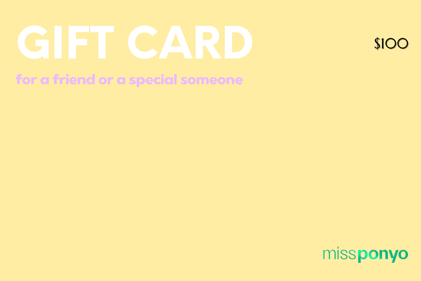 MissPonyo.co gift card