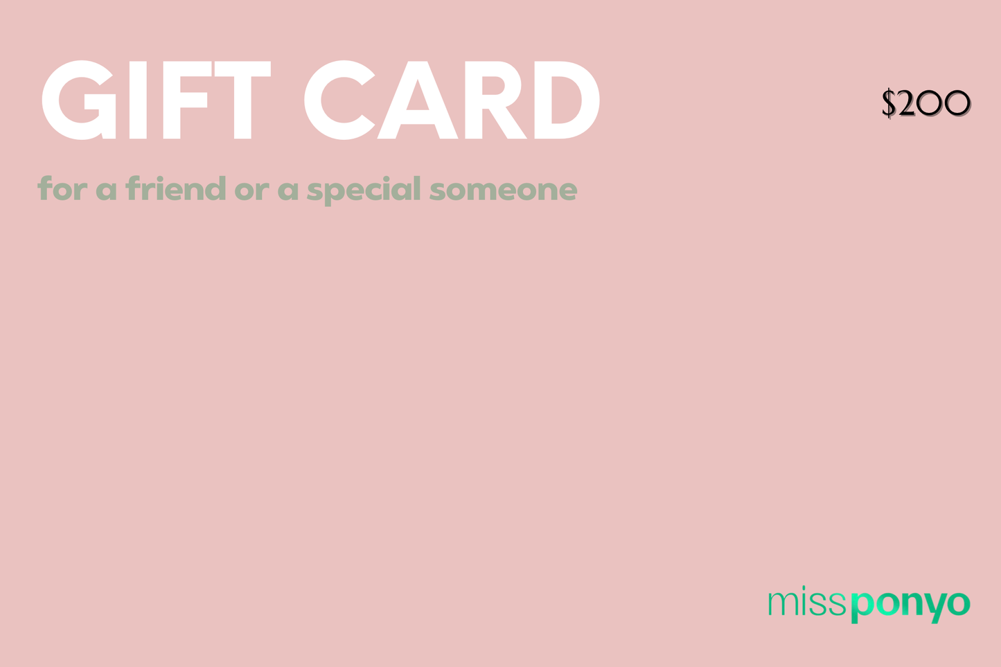 MissPonyo.co gift card